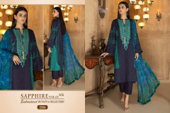 Shree Fabs Sapphire Embroidered Dupatta Collection Vol 01 Nx Pakistani Cotton Suits Design 2555 to 2558 Series (5)