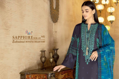 Shree Fabs Sapphire Embroidered Dupatta Collection Vol 01 Nx Pakistani Cotton Suits Design 2555 to 2558 Series (6)