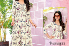 Shruti Suits Spark Vol 3 Rayon Printed & Handwork Long Dresses Style Kurti Collection (1)
