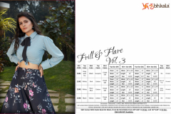 Shubhkala Frill & Flare Vol 03 Designer Crop Top Collection Design 1541 to 1544