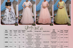 Shubhkala Girly Vol 6 Designer Lehenga Design 1351 to 1354 Series (2)