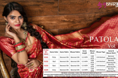Shubhvastra Patola Vol 03 Banarasi Silk Saree Design 5151 to 5154