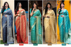 Shubhvastra Rajwadi Vol 03 Banarasi Silk Saree Collection Design 5141 to 5145 13