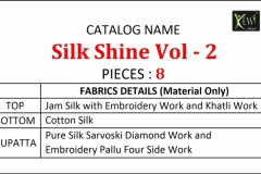 Silk Shine Vol 2 Kessi Fabric 5381 to 5388 Series 6