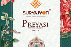 Suryajyoti Preyasi Vol 5 Cambric Cotton Top With Bottom & Dupatta Collection Design 5001 to 5010 Series (1)