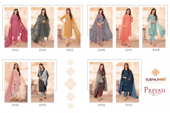 Suryajyoti Preyasi Vol 5 Cambric Cotton Top With Bottom & Dupatta Collection Design 5001 to 5010 Series (16)