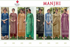 Tanishk Fashion Manjhi Pure Lawn Cemric Cotton Printed Suit 16201-16208 Series (2)