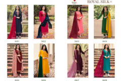 Tanishk Fashion Royal Silk Vol 13 Crepe Salwar Suits Design 3601 to 3608 Series (4)