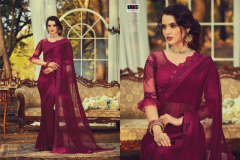 TFH Saree Sandal Wood Vol 07 Georgette Design 701 to 718 13