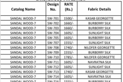 TFH Saree Sandal Wood Vol 07 Georgette Design 701 to 718