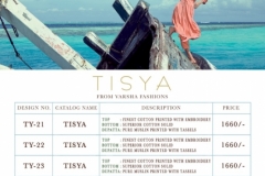 Tisya From Varshaa Luxury Cotton TY 21 to TY 26 Series 10