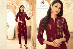 TZU Life Style Bellah Reyon Kurtis With Pant Design 1001 to 1004 4