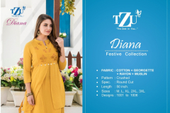 TZU Life Style Diana Festive Collection Cotton Muslin Design 1001 to 1006 12