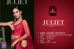 TZU Life Style Juliet Kurtis With Sharara Chanderi Silk Design 1001 to 1004