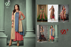 TZU Life Style Lakshita Tussar Silk Muslin Long Kurti With Jacket Style Design 1001 to 1005 Series (5)