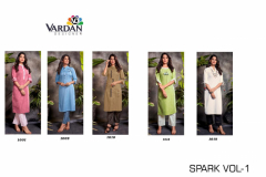Vardan Designer Spark Vol 01 Heavy South Cotton Kurti With Pant Design 01 to 05