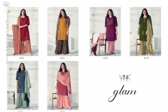 Vink Glam Viscose Kurti With Sharara & Dupatta Design 1211 to 1214 Series (8)