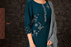 Vink Harmony Viscose Silk Kurtis Plazzo With Jacquard Dupatta Design 941 to 946 5