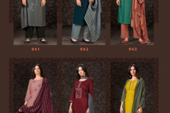 Vink Harmony Viscose Silk Kurtis Plazzo With Jacquard Dupatta Design 941 to 946