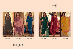 Vink Ruffles Silk Kurti With Bottom & Dupatta Design 1411 to 1416 Series (2)