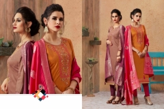 Virasat Kessi Fabrics Cotton Silk Suits 15
