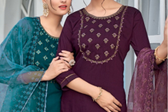 Vitara Fashion Mari Gold Improted Silk Kurti With Bottom & Dupatta Collection Design 1001 to 1004 Series (1)