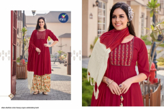 Vitara Fashion Orion Rayon Embroidered Kurti With Bottom & Dupatta Collection Design 1001 to 1004 Series (3)