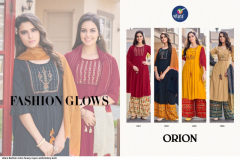 Vitara Fashion Orion Rayon Embroidered Kurti With Bottom & Dupatta Collection Design 1001 to 1004 Series (4)