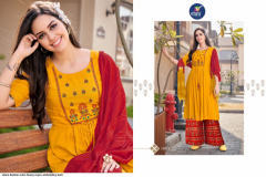 Vitara Fashion Orion Rayon Embroidered Kurti With Bottom & Dupatta Collection Design 1001 to 1004 Series (6)