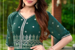 Vitara Fashion Rang Rasiya Georgette Long Grown Style Kurti Design 1001 to 1004 Series (1)