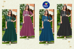 Vitara Fashion Rang Rasiya Georgette Long Grown Style Kurti Design 1001 to 1004 Series (2)