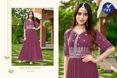 Vitara Fashion Rang Rasiya Georgette Long Grown Style Kurti Design 1001 to 1004 Series (3)