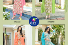 Vitara Fashion Sentosa Rayon Printed Alia Cut Kurti With Bottom & Dupatta Collection Design 1001 to 1004 Series (10)