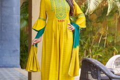 Woogle Pritam Rayon Weaving Kurti With Bottom & Dupatta Collection Design 1001 to 1006 Series (5)