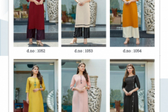 Wooglee Fashion Celebration Vol 08 Heavy Rayon Kurtis Design 1052 to 1057