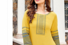 Wooglee Salonee Vol 02 Rayon Handwork Kurti Collection Design 3007 to 3012 Series (7)