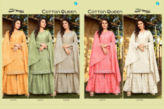 Your Choice Cotton Queen Sharara Salwar Suit Design 3696 to 3700 Series (6)