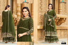 Your Choice Jade Blue Designer Georgette Sharara Suits Collection Design 4327 to 4332 Series (10)