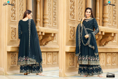 Your Choice Jade Blue Designer Georgette Sharara Suits Collection Design 4327 to 4332 Series (12)