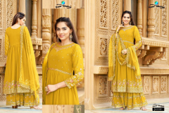 Your Choice Jade Blue Designer Georgette Sharara Suits Collection Design 4327 to 4332 Series (14)