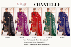 Zarqash Chantelle Z 2025 Pakistani Salwar Suit Design 2025-A to 2025-E Series (7)