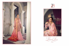 Zaura Hassan Leredu Luxe Pakisthani Suits Heavy Butterfly Net Design 702 to 705 3