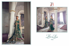 Zaura Hassan Leredu Luxe Pakisthani Suits Heavy Butterfly Net Design 702 to 705 7