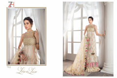 Zaura Hassan Leredu Luxe Pakisthani Suits Heavy Butterfly Net Design 702 to 705 8